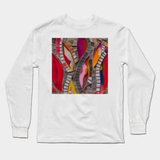 Flowing Abstract Mosaic Long Sleeve T-Shirt